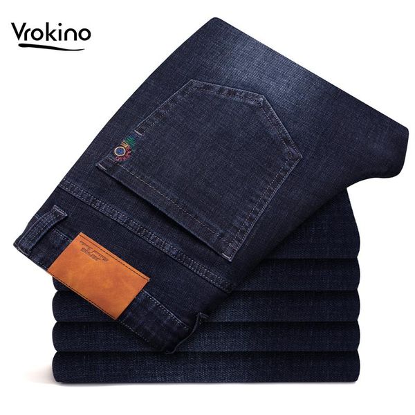 men's jeans vrokino 2021 autumn and winter stretch straight fashion business casual embroidered, Blue
men's jeans vrokino 2021 autumn and winter stretch straight fashion business casual embroidered, Blue