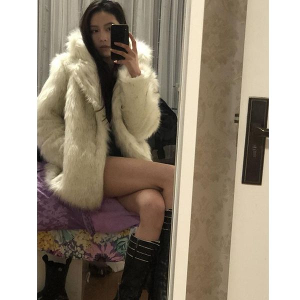 women's fur & faux coat women fashion thick warm lapel long sleeves winter coats jackets european and american mid-length jacket, Black
women's fur & faux coat women fashion thick warm lapel long sleeves winter coats jackets european and american mid-length jacket, Black