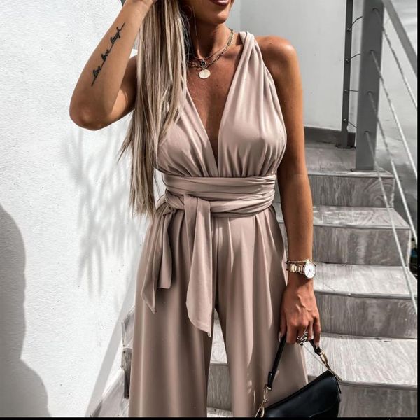 summer sleeveless wide leg playsuits women jumpsuits deep v neck straps belted jumpsuit fashion spring cross backless party bodysuit, Black;white
summer sleeveless wide leg playsuits women jumpsuits deep v neck straps belted jumpsuit fashion spring cross backless party bodysuit, Black;white