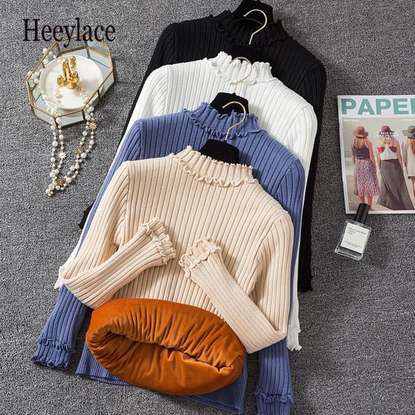 women's sweaters women winter thick knitted velvet lining sweater ladies warm long sleeve ruffles patchwork fall bodycon jumper, White;black
women's sweaters women winter thick knitted velvet lining sweater ladies warm long sleeve ruffles patchwork fall bodycon jumper, White;black
