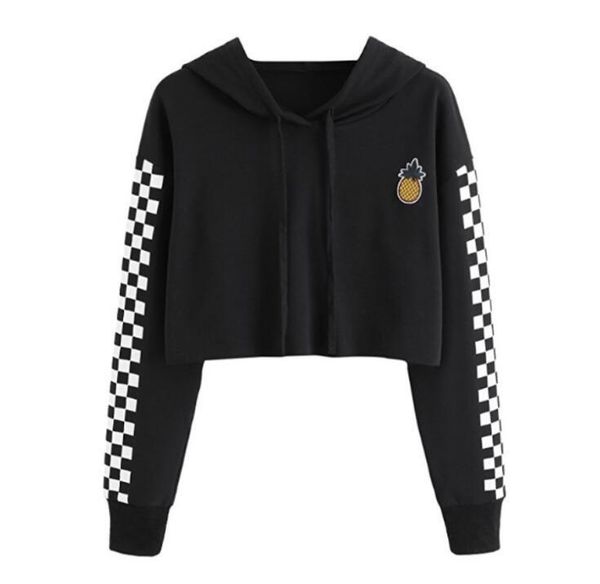 women's hoodies & sweatshirts fashion sports pullover hoodie long sleeve plaid sweatshirt jumper crop u24w, Black
women's hoodies & sweatshirts fashion sports pullover hoodie long sleeve plaid sweatshirt jumper crop u24w, Black