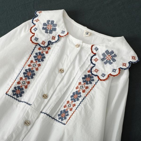 women's blouses & shirts lamtrip unique retro geometric embroidery cotton long sleeve shirt blouse women 2021 autumn, White
women's blouses & shirts lamtrip unique retro geometric embroidery cotton long sleeve shirt blouse women 2021 autumn, White