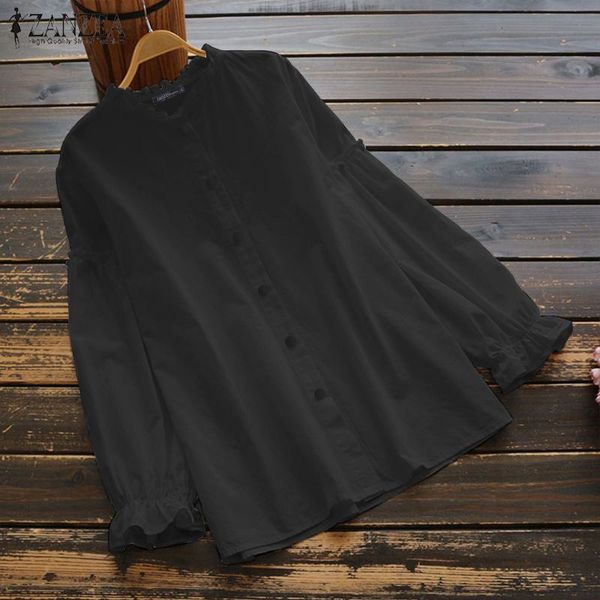 women's blouses & shirts office lady work zanzea plus size women and casual loose tunic ruffles long sleeve blusas femininas 5xl ynte, White
women's blouses & shirts office lady work zanzea plus size women and casual loose tunic ruffles long sleeve blusas femininas 5xl ynte, White
