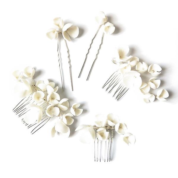 hair clips & barrettes white ceramic flower comb and pin set bridal accessories jewelry for wedding women headdress, Golden;silver
hair clips & barrettes white ceramic flower comb and pin set bridal accessories jewelry for wedding women headdress, Golden;silver