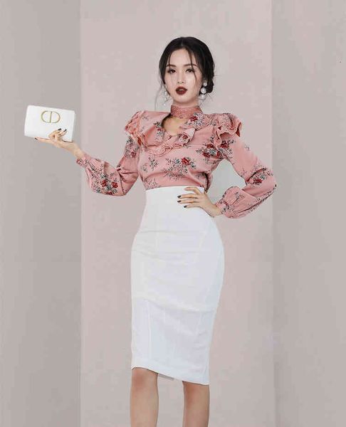 two piece dress women's new 2021 spring korean version slim rose print shirt long sleeve fashion solid color skirt suit vgv6, White
two piece dress women's new 2021 spring korean version slim rose print shirt long sleeve fashion solid color skirt suit vgv6, White