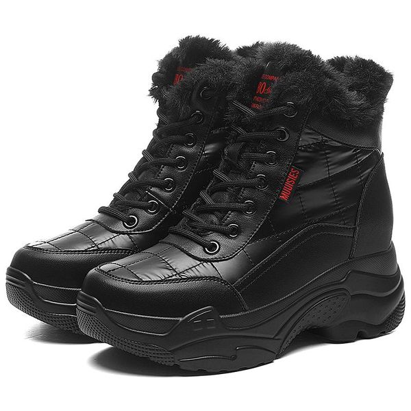 boots winter women leather round toe ankle female classic wild plus velvet warm, Black
boots winter women leather round toe ankle female classic wild plus velvet warm, Black
