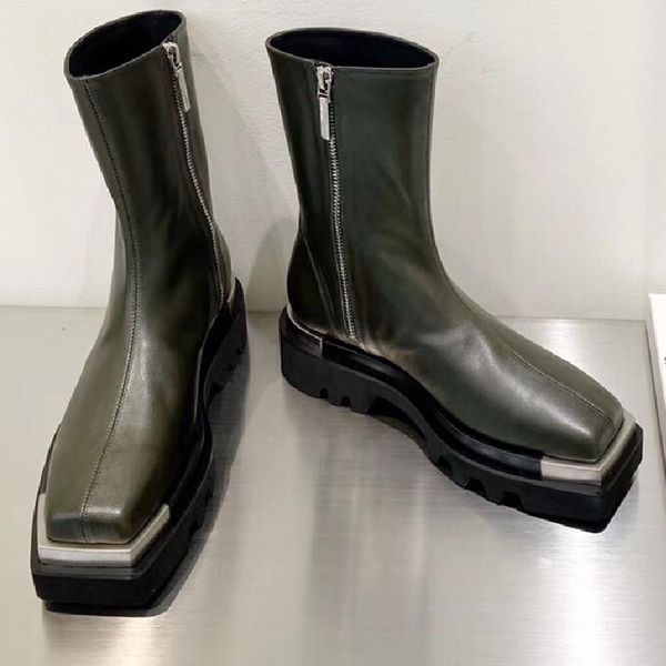 boots thick sole ankle women zip leather platform shoes woman casual short high heel motorcycle square, Black
boots thick sole ankle women zip leather platform shoes woman casual short high heel motorcycle square, Black