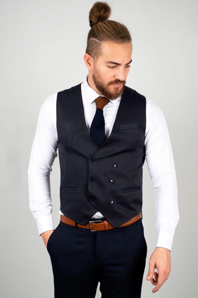 men's vests deepsea male navy blue pocket detail double breasted cepken-vest 2001014, Black;white
men's vests deepsea male navy blue pocket detail double breasted cepken-vest 2001014, Black;white