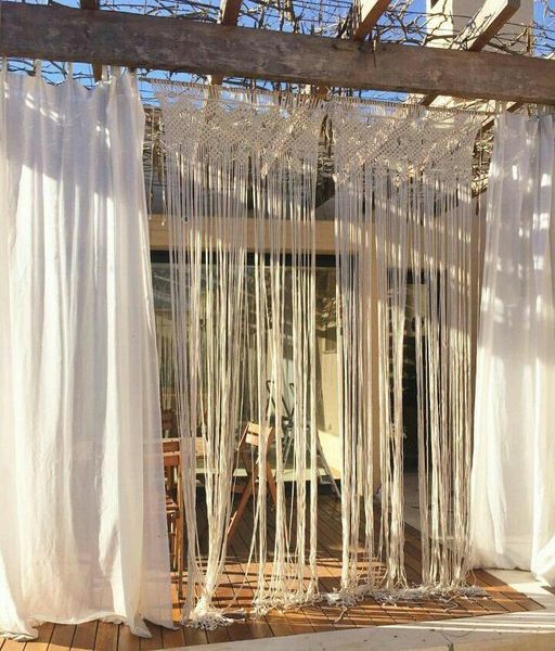 party decoration 100cm x 240cm macrame curtain for doors or windows. cotton weddings, events and shop windows
party decoration 100cm x 240cm macrame curtain for doors or windows. cotton weddings, events and shop windows