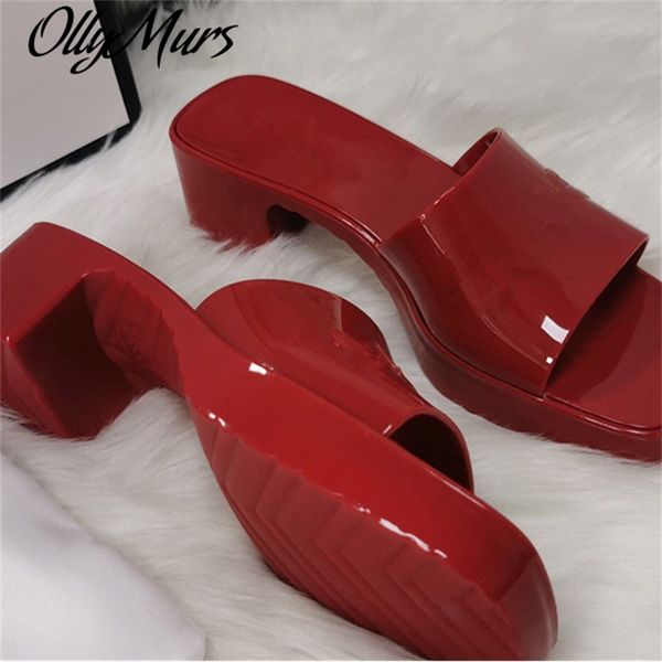 ollymurs new arrival womens rubber slide sandal slipper summer jelly shoes open toe beach thick block heel, Black
ollymurs new arrival womens rubber slide sandal slipper summer jelly shoes open toe beach thick block heel, Black