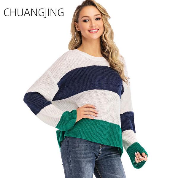 women's sweaters winter knitted sweater women casual o-neck long sleeve striped loose plus size pullovers ladies fashion sweet, White;black
women's sweaters winter knitted sweater women casual o-neck long sleeve striped loose plus size pullovers ladies fashion sweet, White;black