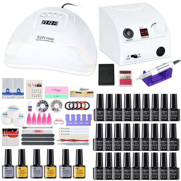 nail art kits manicure set 1nail drill machine led lamp 35000rpm with color uv gel polish kit tools
nail art kits manicure set 1nail drill machine led lamp 35000rpm with color uv gel polish kit tools