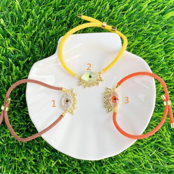 charm bracelets adjustable string bracelet zircon glass eye pendant accessories handmade weaving rope, Golden;silver
charm bracelets adjustable string bracelet zircon glass eye pendant accessories handmade weaving rope, Golden;silver