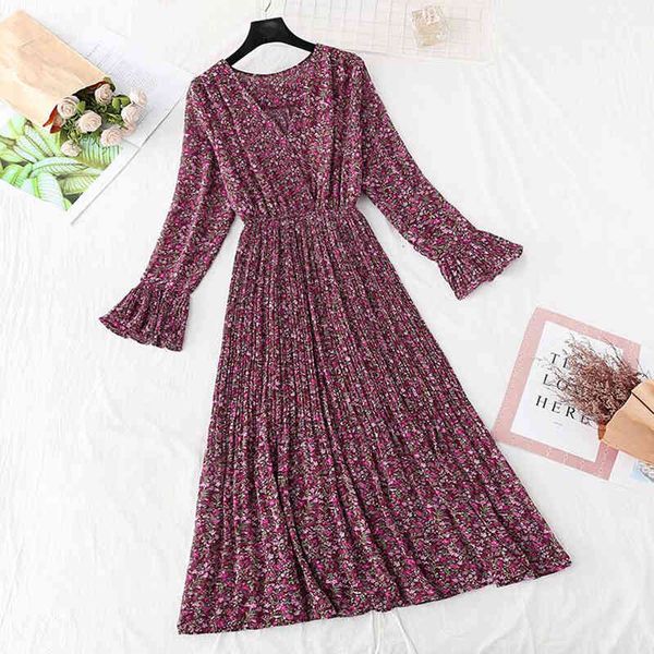 dresses women floral chiffon spring summer v neck print elegant pleated a-line vintage elastic waist midi, Black;gray
dresses women floral chiffon spring summer v neck print elegant pleated a-line vintage elastic waist midi, Black;gray