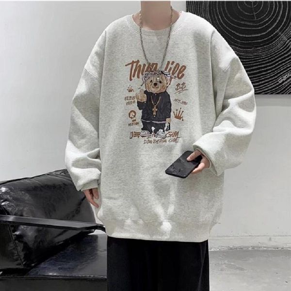 men's hoodies & sweatshirts hip-hop dark bear pullover crewneck sweatshirt couple jacket, european and american high street ins plus si, Black
men's hoodies & sweatshirts hip-hop dark bear pullover crewneck sweatshirt couple jacket, european and american high street ins plus si, Black