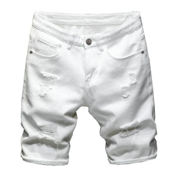 men's shorts 2021 summer denim korean casual straight young trousers five-point ripped middle pants, White;black
men's shorts 2021 summer denim korean casual straight young trousers five-point ripped middle pants, White;black