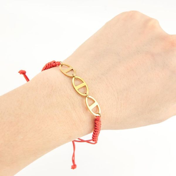 charm bracelets stainless steel pig nose snout pendant women rope cord adjustable bracelet black red color, Golden;silver
charm bracelets stainless steel pig nose snout pendant women rope cord adjustable bracelet black red color, Golden;silver