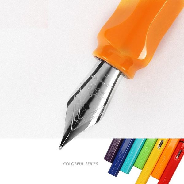 multi color stainless steel fountain pen 0.55mm fine nib pens signature calligraphy writing office school supplies h6640
multi color stainless steel fountain pen 0.55mm fine nib pens signature calligraphy writing office school supplies h6640