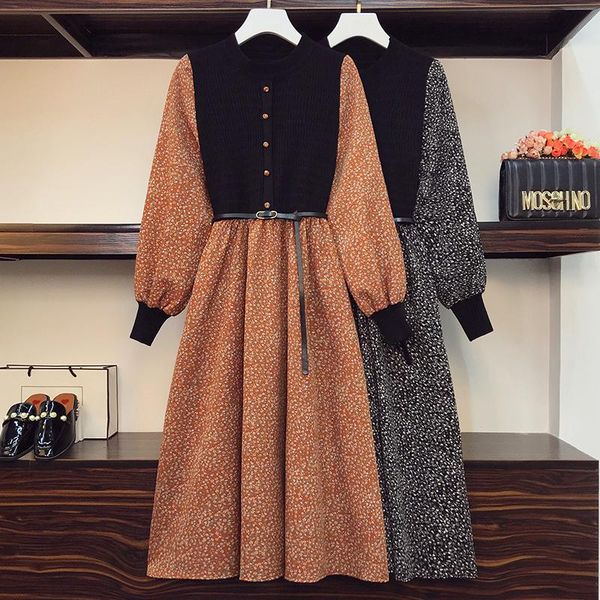 casual dresses knitted stitch floral midi long sleeved plus large size oversize korean fashion women's elegant autumn 2021 clothing, Black;gray
casual dresses knitted stitch floral midi long sleeved plus large size oversize korean fashion women's elegant autumn 2021 clothing, Black;gray