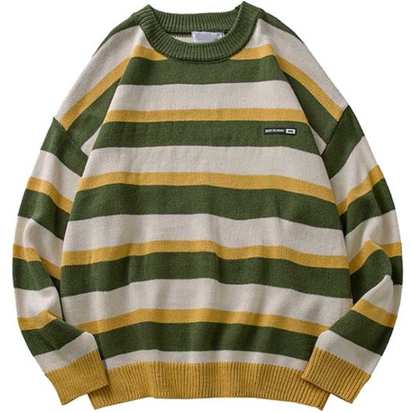 striped sweater men autumn winter korean style loose pullover harajuku streetwear casual long sleeve couples knitwear 211221, White;black
striped sweater men autumn winter korean style loose pullover harajuku streetwear casual long sleeve couples knitwear 211221, White;black