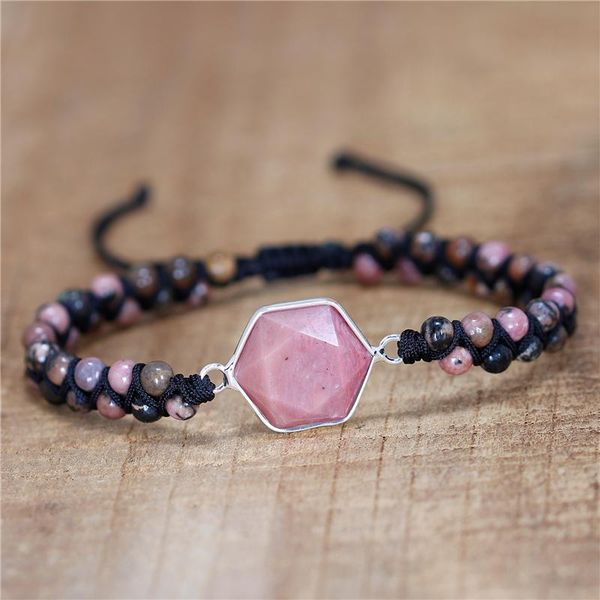 charm bracelets gemstone hexagon rhodonite string beads braided bracelet friendship macrame wrap femme women jewelry drop, Golden;silver
charm bracelets gemstone hexagon rhodonite string beads braided bracelet friendship macrame wrap femme women jewelry drop, Golden;silver