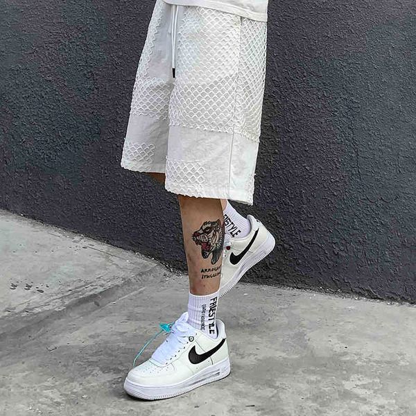 men's shorts high mesh of breathable street solid black will see shorts men and women casual long leg oversize five pants points, White;black
men's shorts high mesh of breathable street solid black will see shorts men and women casual long leg oversize five pants points, White;black
