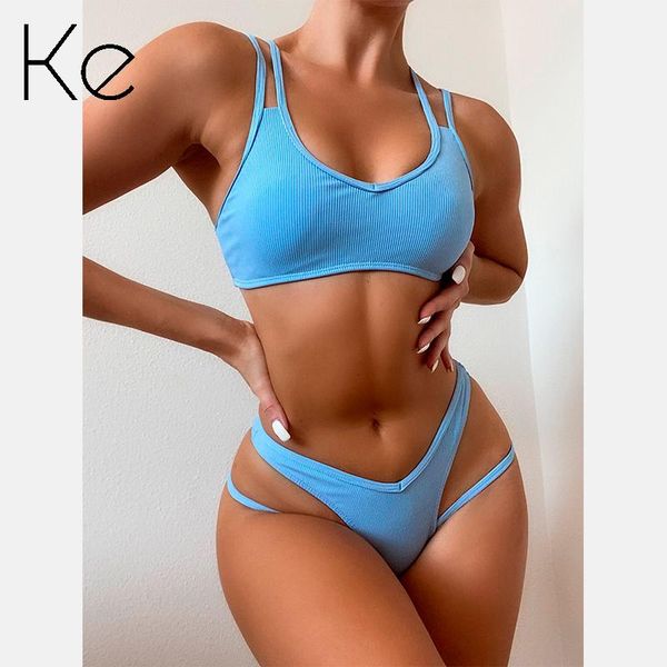 women's swimwear ke 2021 ladies solid color red blue black cross strap bikini 2 pieces swimsuit, White;black
women's swimwear ke 2021 ladies solid color red blue black cross strap bikini 2 pieces swimsuit, White;black