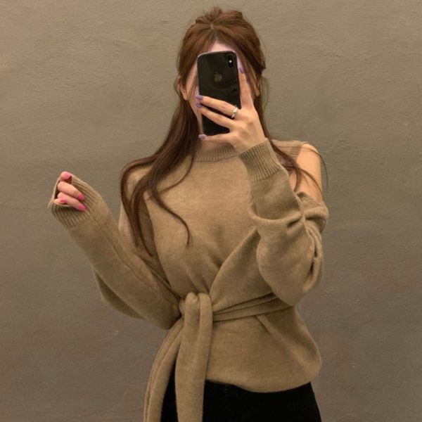 women's sweaters autumn and korean winter retro-temperament chic design off the shoulder loose pullover female sweater gx1271 mwki, White;black
women's sweaters autumn and korean winter retro-temperament chic design off the shoulder loose pullover female sweater gx1271 mwki, White;black
