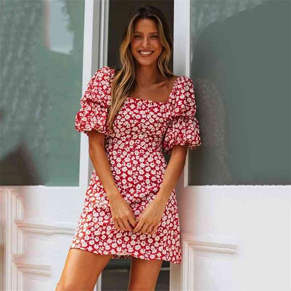 red broken flowers short dress ruffles lantern sleeve casual mini dress femme summer streetwear backless vintage vestidos mujer 210507, Black;gray
red broken flowers short dress ruffles lantern sleeve casual mini dress femme summer streetwear backless vintage vestidos mujer 210507, Black;gray