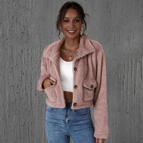 women's jackets fall winter short coat imitation fur party clothes lapel neck warm side pocket long sleeve jacket, Black;brown
women's jackets fall winter short coat imitation fur party clothes lapel neck warm side pocket long sleeve jacket, Black;brown