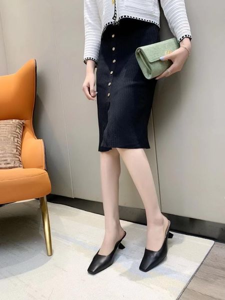 women's shoes fashion casual point toe buckle strap square heel sandals med female party dress, Black
women's shoes fashion casual point toe buckle strap square heel sandals med female party dress, Black
