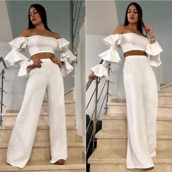 women's tracksuits stylish lady elegant ruffle 2 piece set women slash neck crop and wide leg pants 2021 summer office outfits, Gray
women's tracksuits stylish lady elegant ruffle 2 piece set women slash neck crop and wide leg pants 2021 summer office outfits, Gray