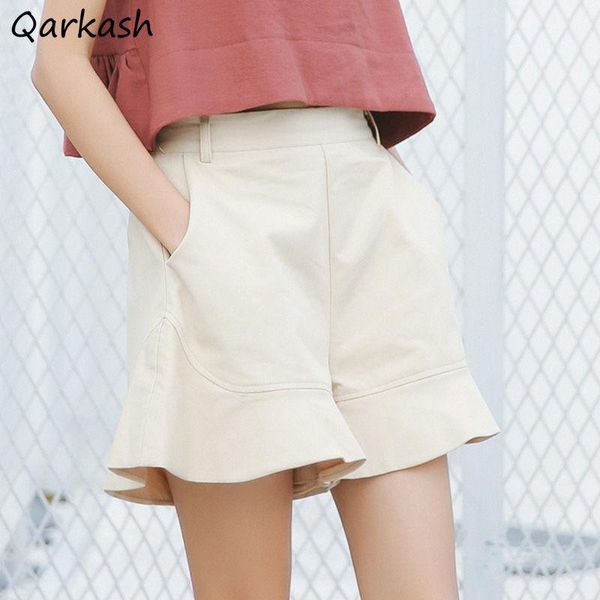 women's shorts women ruffles hem high waist harajuku simple fresh casual students all-match streetwear vintage ulzzang chic summer, White;black
women's shorts women ruffles hem high waist harajuku simple fresh casual students all-match streetwear vintage ulzzang chic summer, White;black
