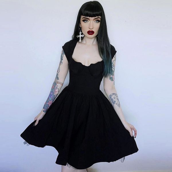 casual dresses punk black mini patchwork gothic harajuku high waist mesh short sleeve a-line pleated women es party, Black;gray
casual dresses punk black mini patchwork gothic harajuku high waist mesh short sleeve a-line pleated women es party, Black;gray