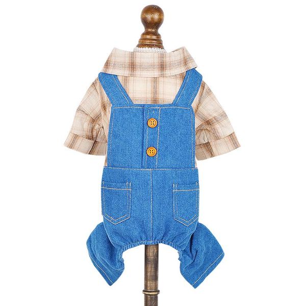 dog apparel splicing denim clothes cotton spring autumn plaid jumpsuits pet clothing for small dogs poodle chihuahua sling cat apparels
dog apparel splicing denim clothes cotton spring autumn plaid jumpsuits pet clothing for small dogs poodle chihuahua sling cat apparels