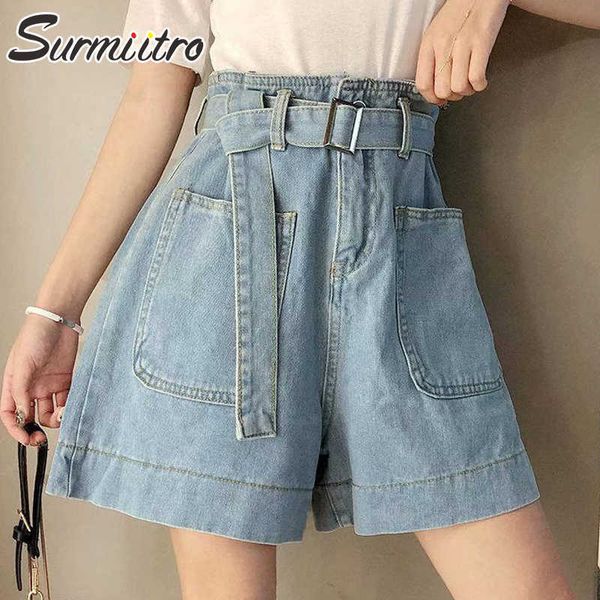 surmiitro summer fashion denim shorts women korean style high waist jeans female wide leg short pants with belt pockets 210712, White;black
surmiitro summer fashion denim shorts women korean style high waist jeans female wide leg short pants with belt pockets 210712, White;black