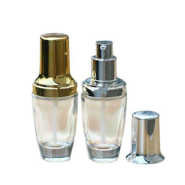 storage bottles & jars 30ml emtpy clear glass cosmetic packaging portable lotion pump spray bottle gold silver lid emulsion refillable vials
storage bottles & jars 30ml emtpy clear glass cosmetic packaging portable lotion pump spray bottle gold silver lid emulsion refillable vials