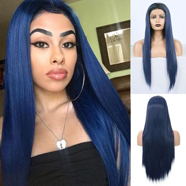 synthetic wigs rongduoyi long silky straight for women lace front wig high temperature fiber ombre blue cosplay, Black
synthetic wigs rongduoyi long silky straight for women lace front wig high temperature fiber ombre blue cosplay, Black