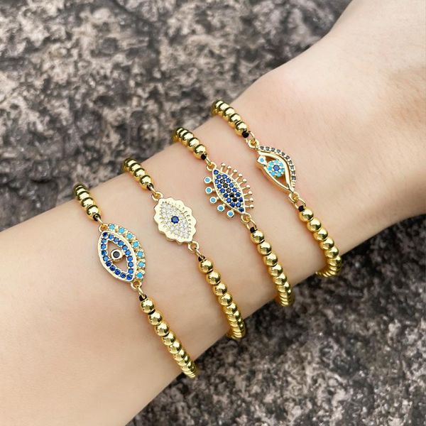 charm bracelets flola copper cz blue evil eye for women white stone black rope bead bracelet girls jewelry brtd69, Golden;silver
charm bracelets flola copper cz blue evil eye for women white stone black rope bead bracelet girls jewelry brtd69, Golden;silver
