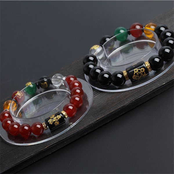 fashion design bracelet natural obsidian red agate five elements gold wood water fire earth bucket bead hand chain, Golden;silver
fashion design bracelet natural obsidian red agate five elements gold wood water fire earth bucket bead hand chain, Golden;silver