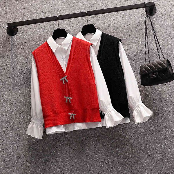 women's sweaters spring and autumn foreign style fashion temperament knitted vest casual cotton 1e2h, White;black
women's sweaters spring and autumn foreign style fashion temperament knitted vest casual cotton 1e2h, White;black