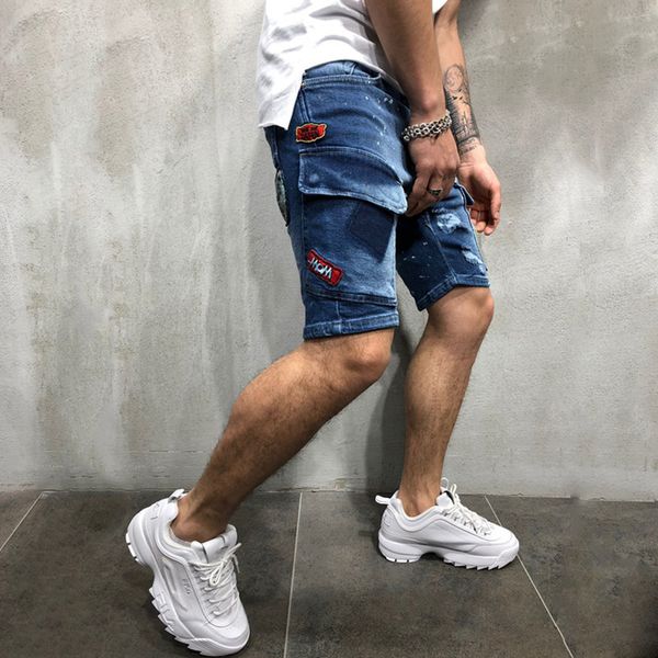luxury brand pants and jeans shorts mens new arrival ripped embroidered denim shorts summer fashion jeans youth hip-hop pants s, Blue
luxury brand pants and jeans shorts mens new arrival ripped embroidered denim shorts summer fashion jeans youth hip-hop pants s, Blue