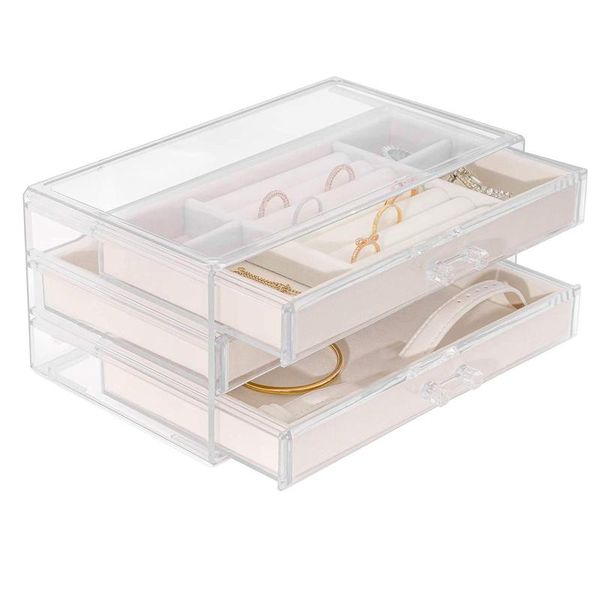 storage boxes & bins women jewelry box multifunctional simple case velvet transparent home
storage boxes & bins women jewelry box multifunctional simple case velvet transparent home