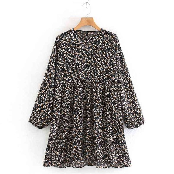 women fashion prairie chic printed dress female loose o neck dresses elegant ladies long sleeve mini casual outfit 210531, Black;gray
women fashion prairie chic printed dress female loose o neck dresses elegant ladies long sleeve mini casual outfit 210531, Black;gray