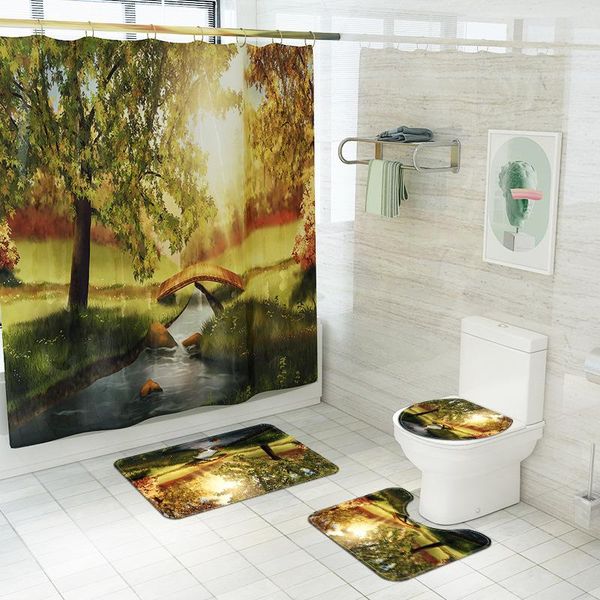bath mats 3d scenic printed bathroom carpet mat shower curtain set pedestal toilet seat lid cover anti slip
bath mats 3d scenic printed bathroom carpet mat shower curtain set pedestal toilet seat lid cover anti slip