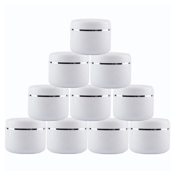 storage bottles & jars 10pcs white plastic jar 10/20/30/50/100/250g refillable make-up cosmetic empty face cream lip lotion pot case
storage bottles & jars 10pcs white plastic jar 10/20/30/50/100/250g refillable make-up cosmetic empty face cream lip lotion pot case