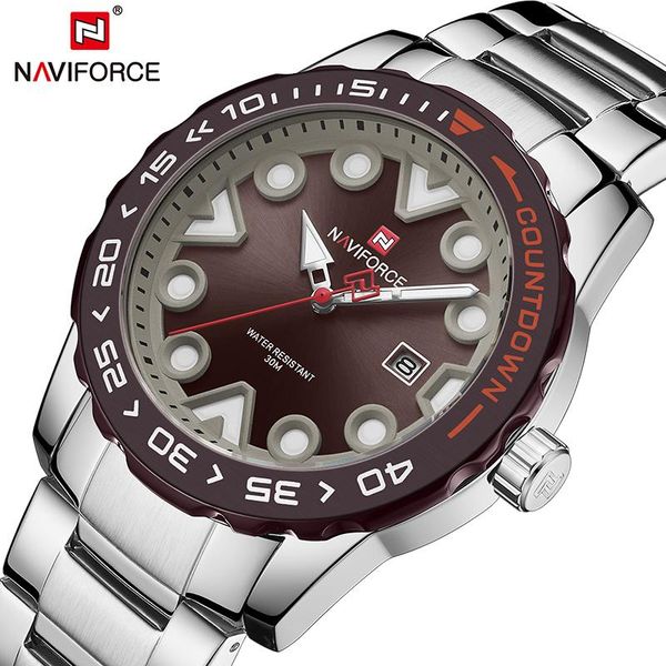 wristwatches naviforce men watch brand luxury sports waterproof luminous business quartz fashion wrist male relogio masculino, Slivery;brown
wristwatches naviforce men watch brand luxury sports waterproof luminous business quartz fashion wrist male relogio masculino, Slivery;brown