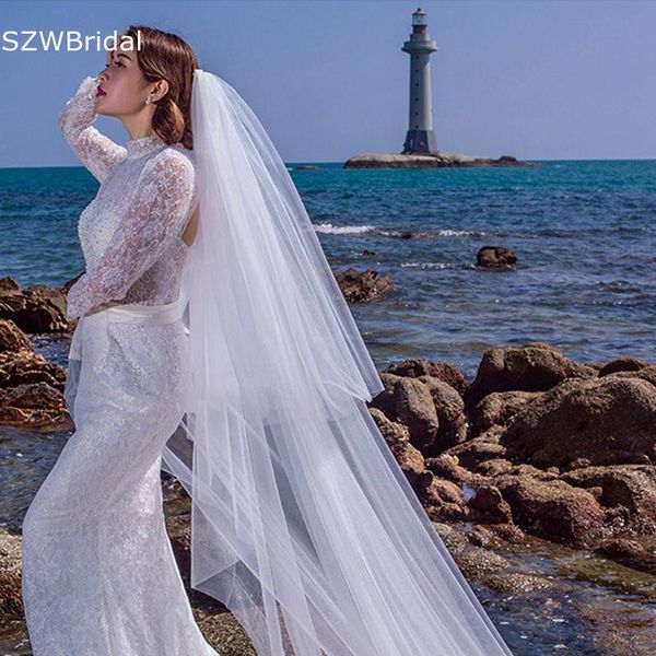 bridal veils arrival one layer white ivory 2021 schleier in stock cut edge cathedral wedding veil velos de novia largos, Black
bridal veils arrival one layer white ivory 2021 schleier in stock cut edge cathedral wedding veil velos de novia largos, Black