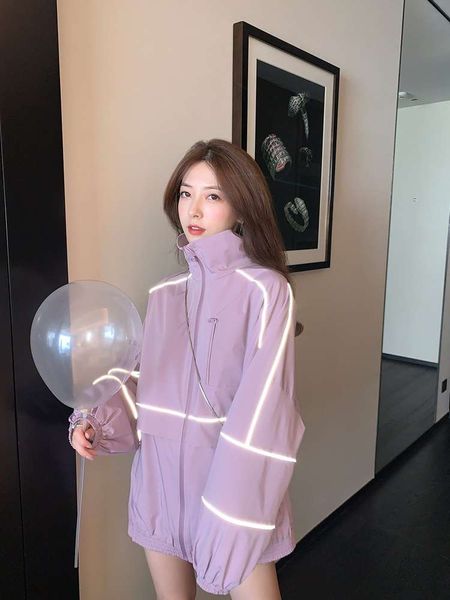 xia shiwen cool wind night light reflective strip tooling charging suit women's street blast early autumn, Black;brown
xia shiwen cool wind night light reflective strip tooling charging suit women's street blast early autumn, Black;brown