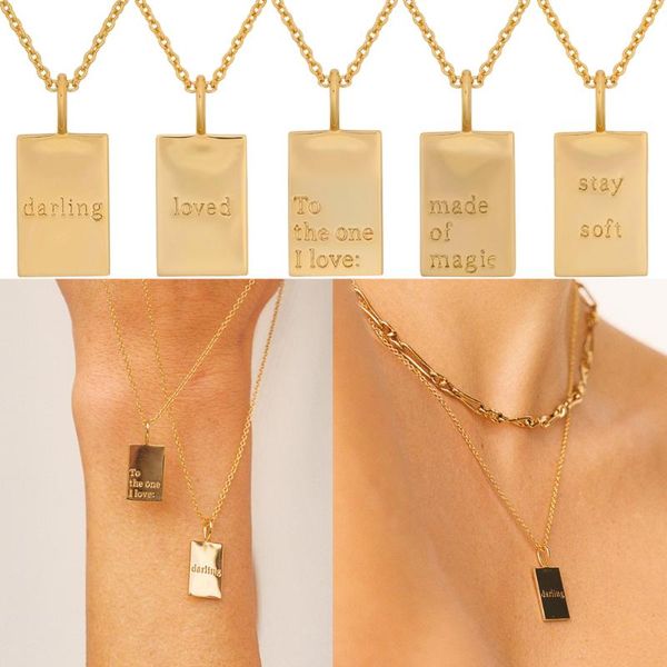 pendant necklaces cold wind simple english words and sentences letter proverb necklace stainless steel vacuum plating 18k, Silver
pendant necklaces cold wind simple english words and sentences letter proverb necklace stainless steel vacuum plating 18k, Silver